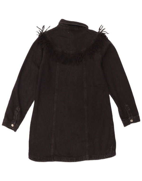 Vestido camisa jeans Zara para meninas 13-14 anos algodão preto