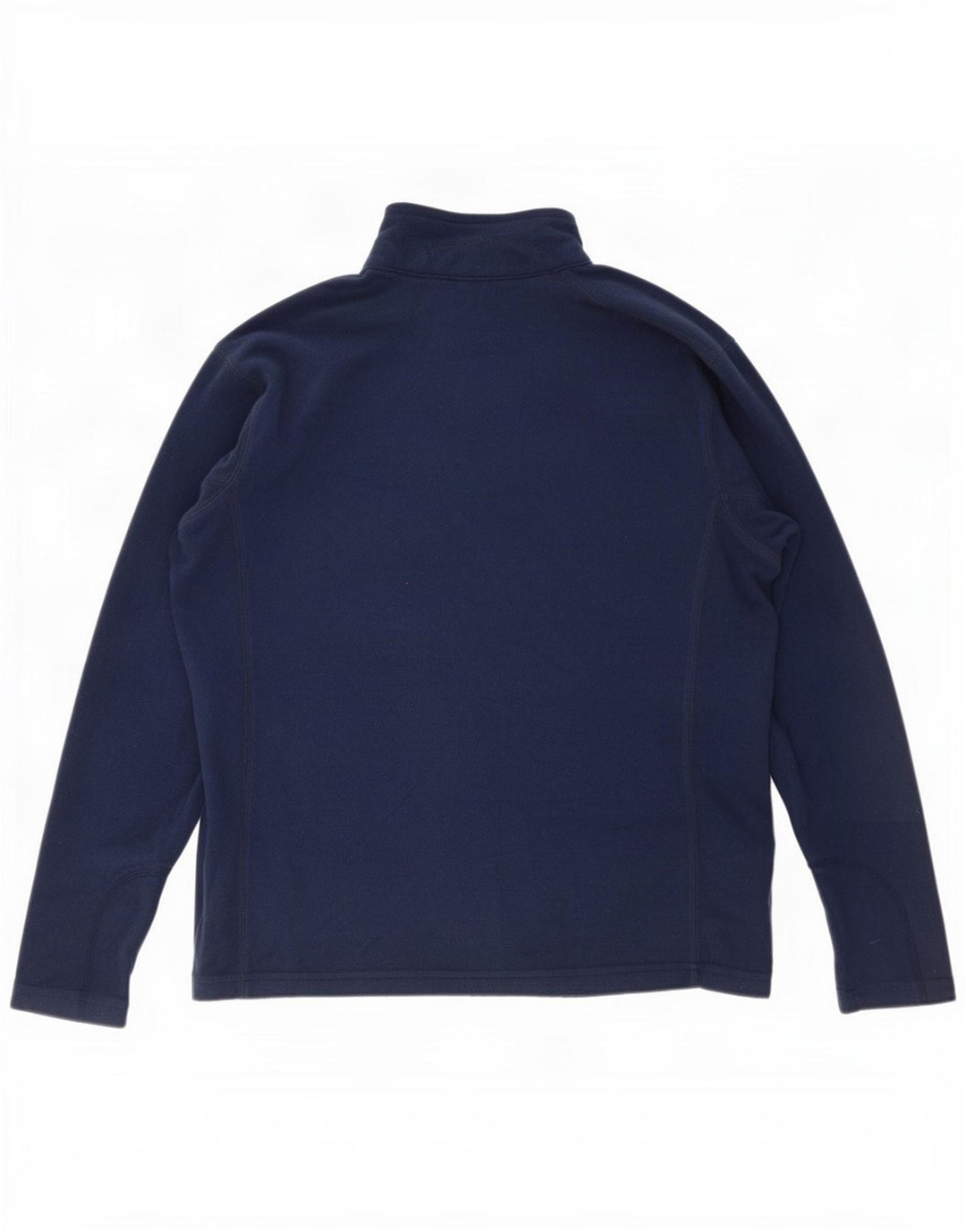 Suéter de lã Columbia masculino com zíper e gola grande azul marinho poliéster
