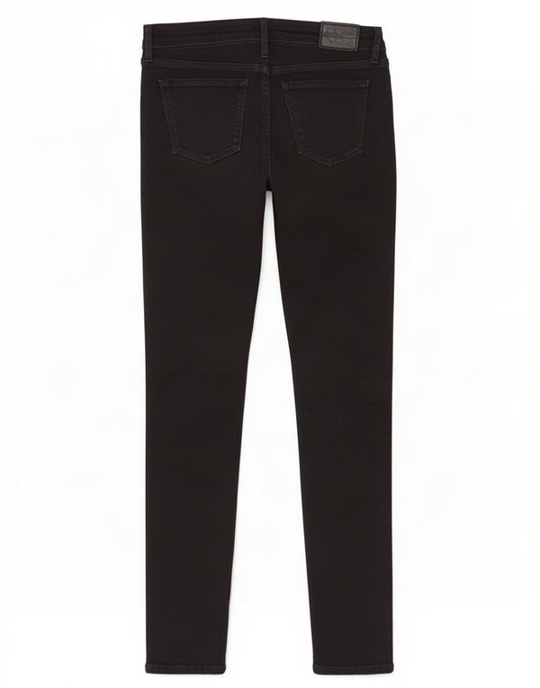 Calça jeans feminina Levi's 711 skinny W28 L32 algodão preto