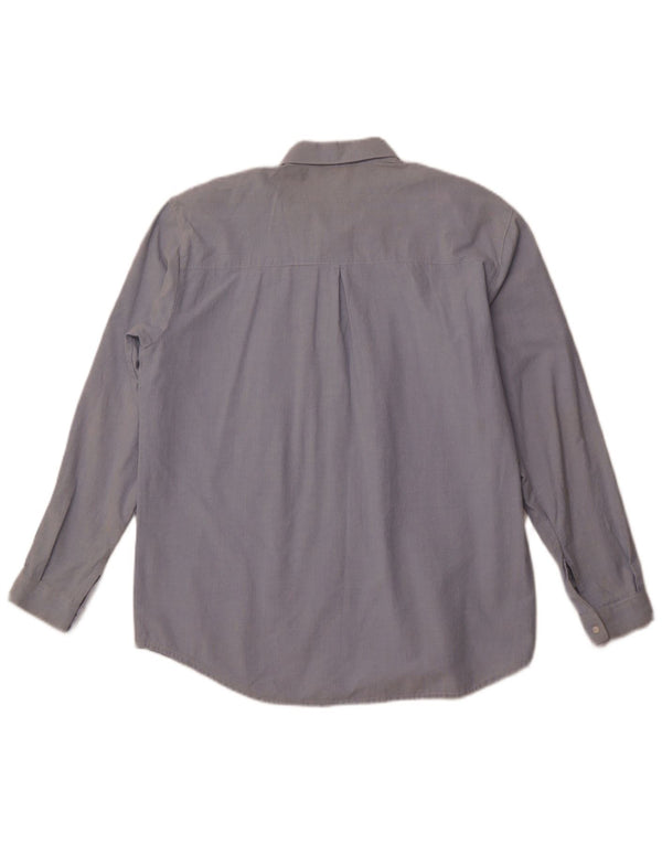 Camisa feminina VINTAGE UK 18 XL azul floral algodão retrô