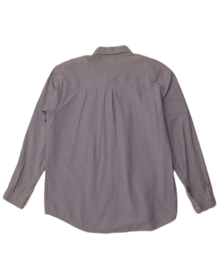 Camisa feminina VINTAGE UK 18 XL azul floral algodão retrô