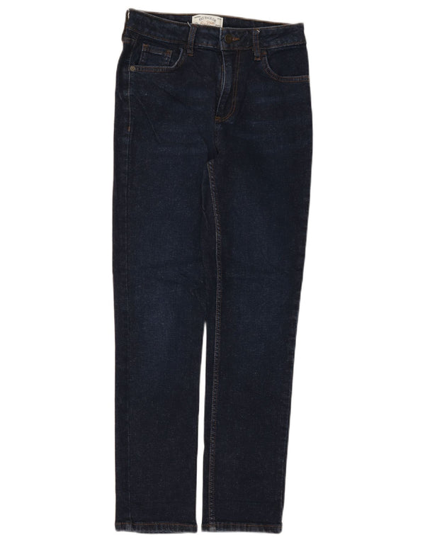 Calça jeans feminina Fat Face Sway Slim UK 8 pequena W28 L27 algodão azul marinho