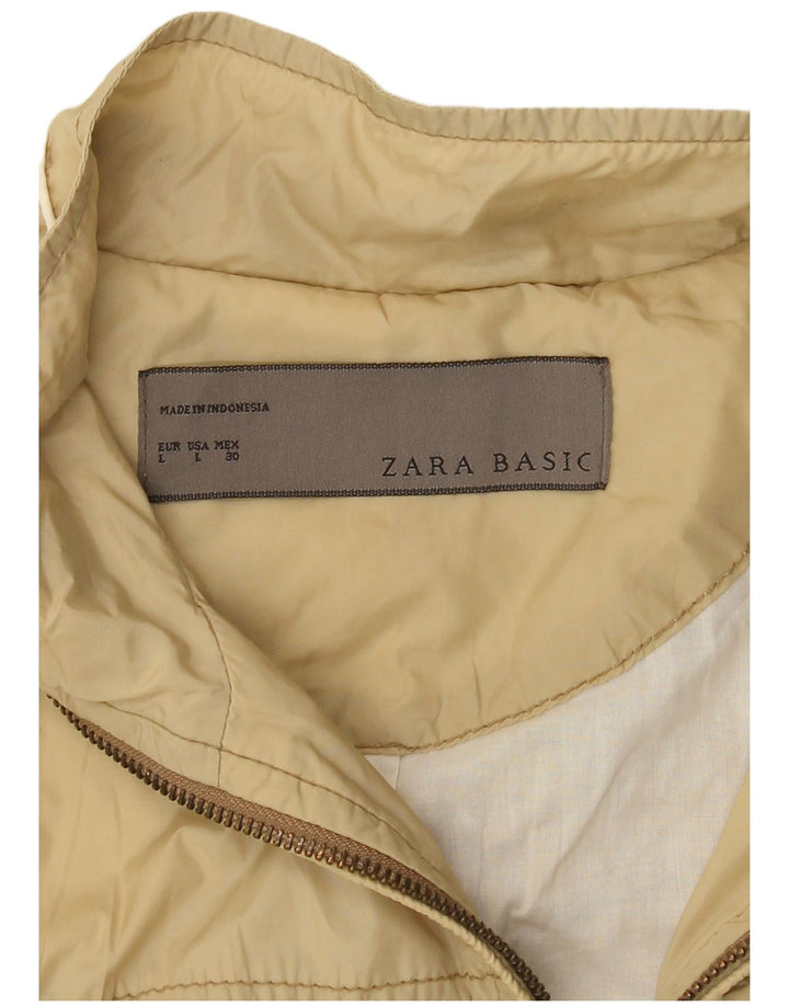 Jaqueta utilitária feminina Zara UK 14 grande bege