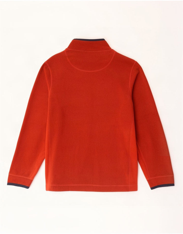 Weird Fish Masculino Zip Neck Fleece Jumper 2XL Marrom Colourblock Poliéster