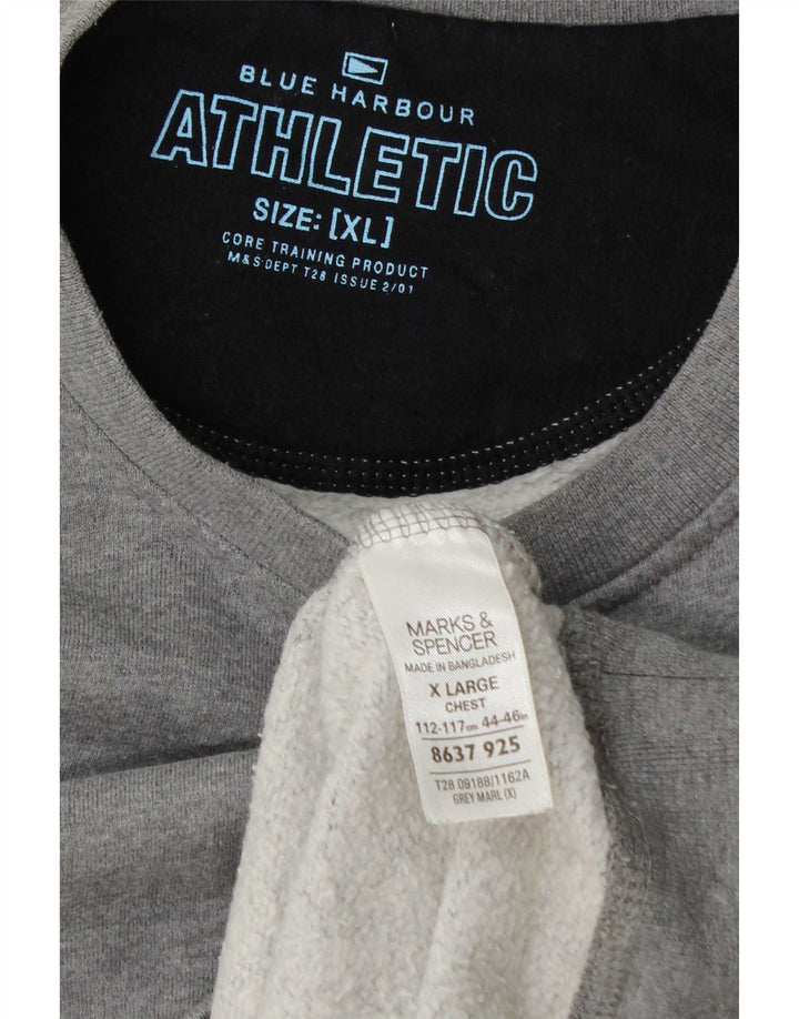 Suéter masculino Marks & Spencer XL cinza algodão
