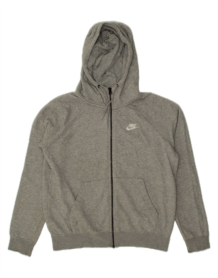 NIKE Womens Zip Hoodie Sweater UK 10 Small Grey Cotton Vintage Nike and Second-Hand Nike from Messina Hembry 