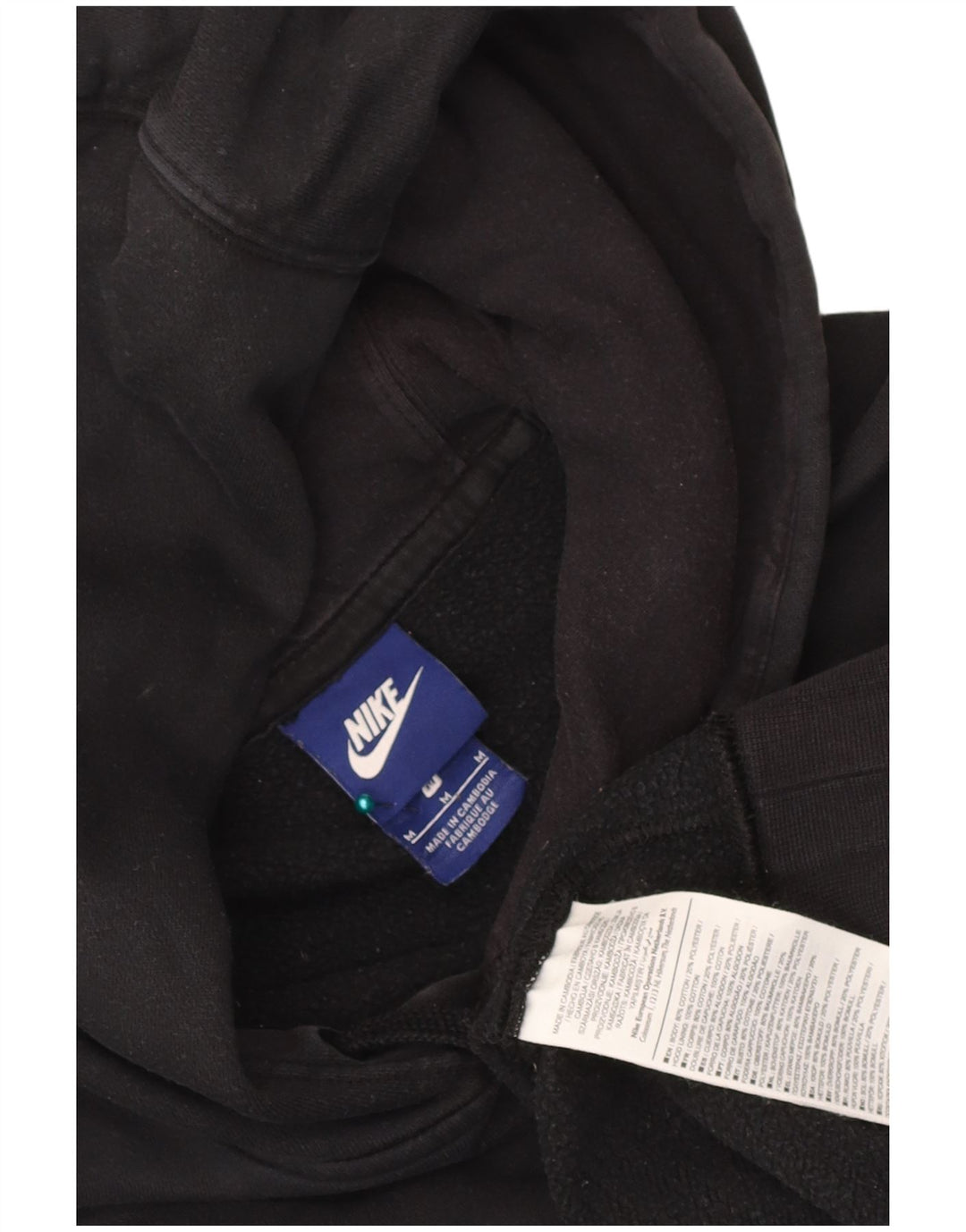 Nike Mens Hoodie Jumper Médio Algodão Preto