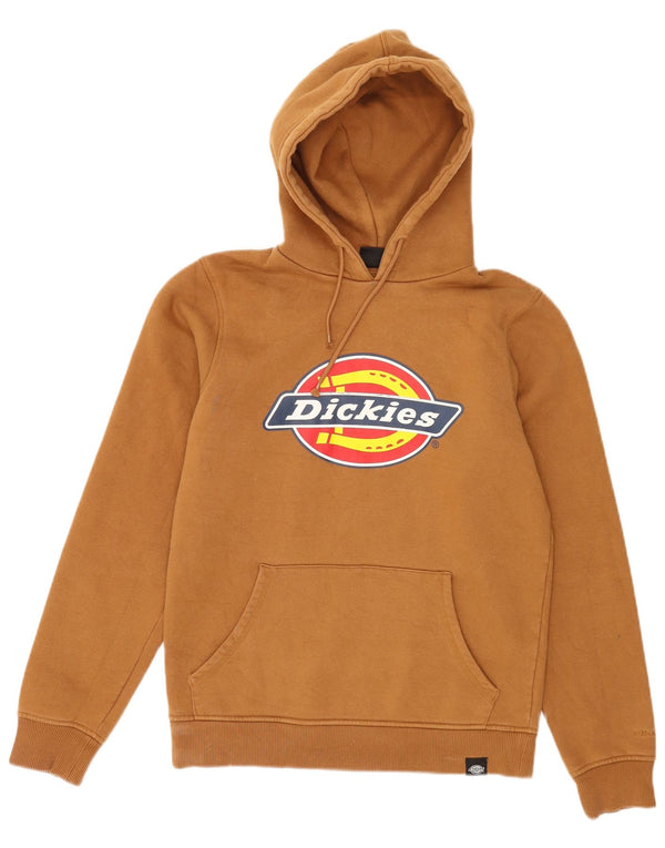 Suéter com capuz gráfico masculino Dickies XS de algodão marrom