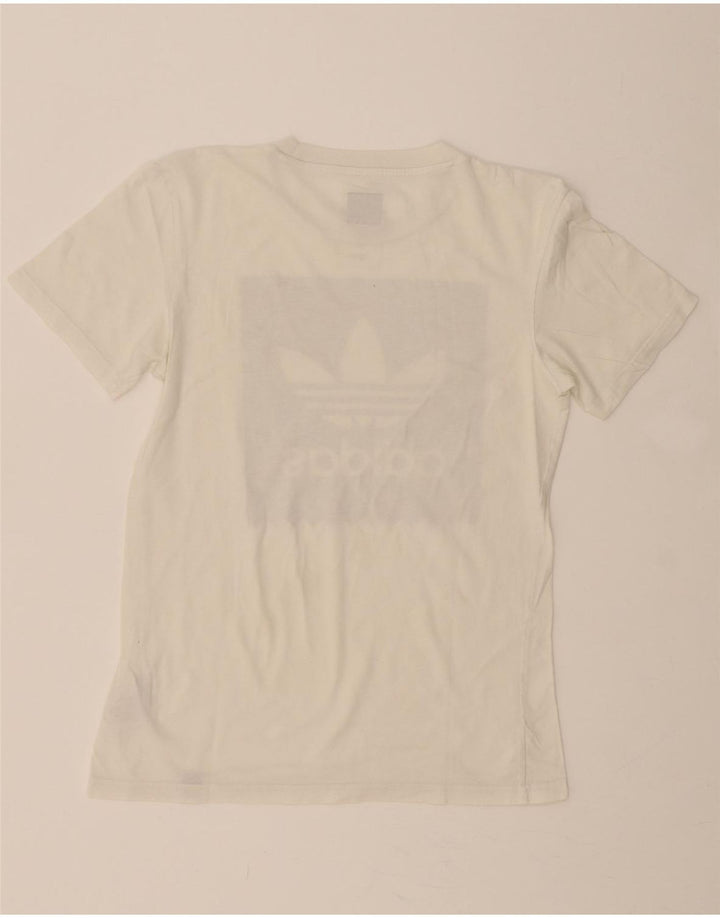 ADIDAS Mens Graphic T-Shirt Top XS White Cotton Vintage Adidas and Second-Hand Adidas from Messina Hembry 