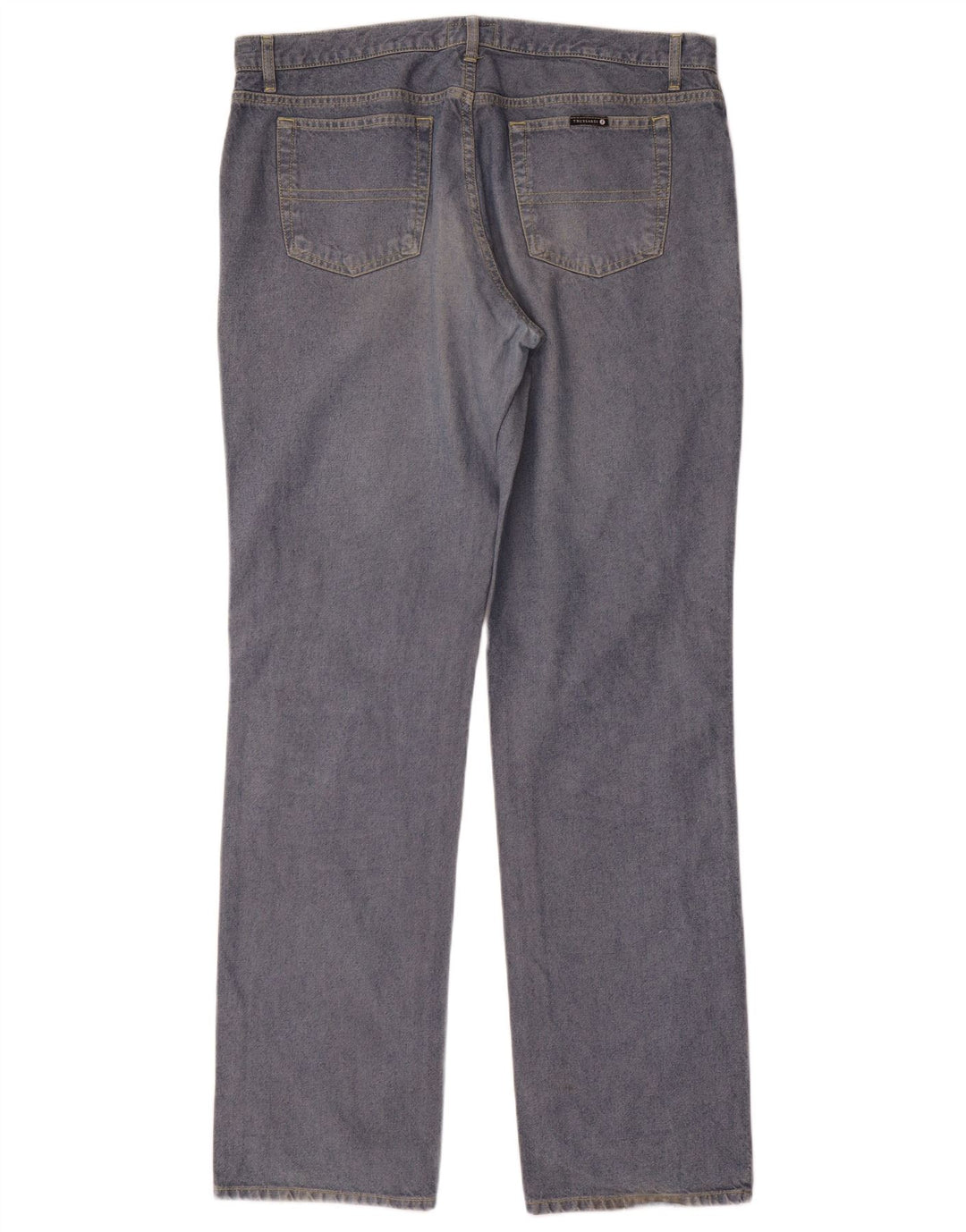 Trussardi Calça jeans reta masculina W38 L36 algodão azul