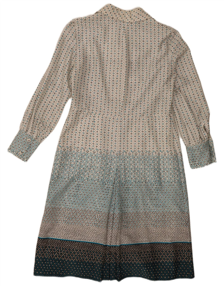 Vestido camisa pulôver feminino vintage IT 48 XL multicolorido manchado