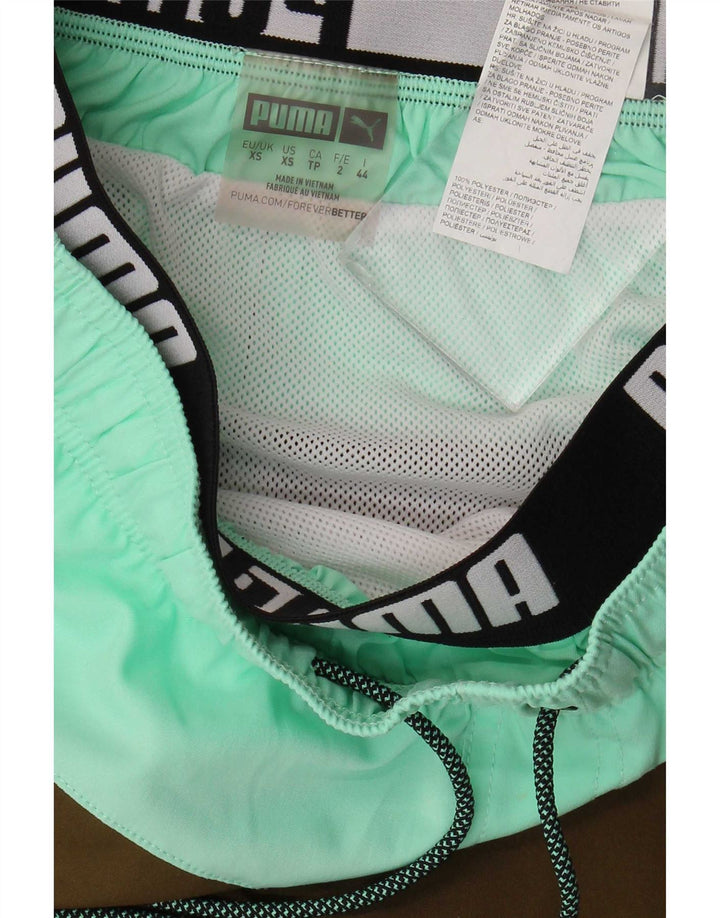 Shorts de natação masculinos Puma XS Khaki Colourblock poliéster