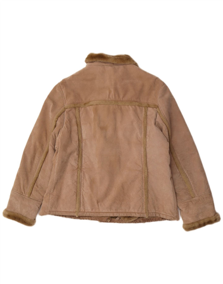 Jaqueta feminina Avitano Shearling grande UE 42 grande bege