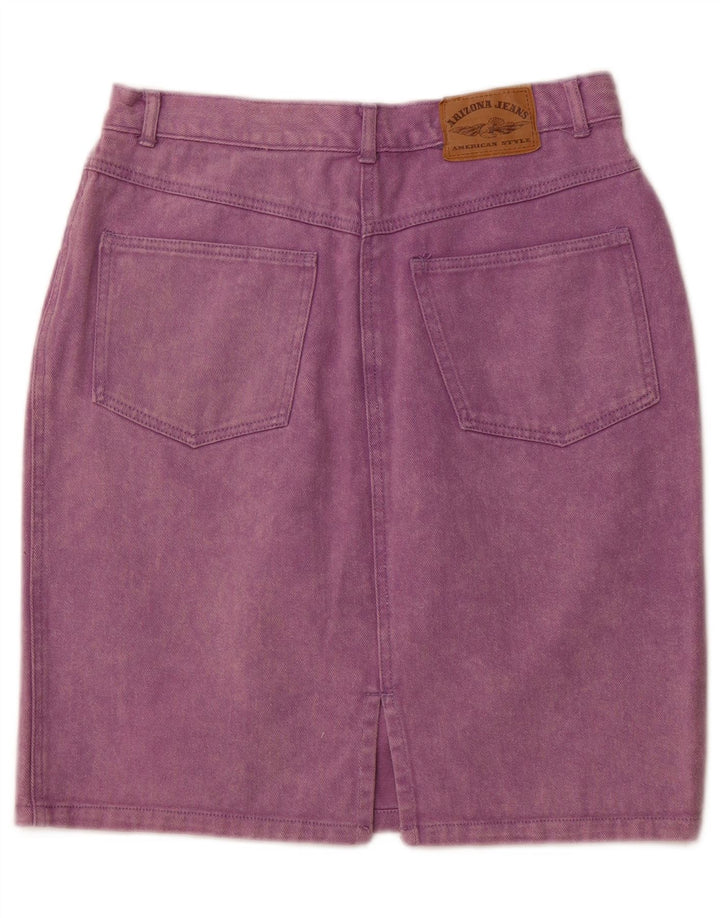 ARIZONA JEANS Saia jeans feminina de cintura alta EU 44 XL W30 algodão roxo
