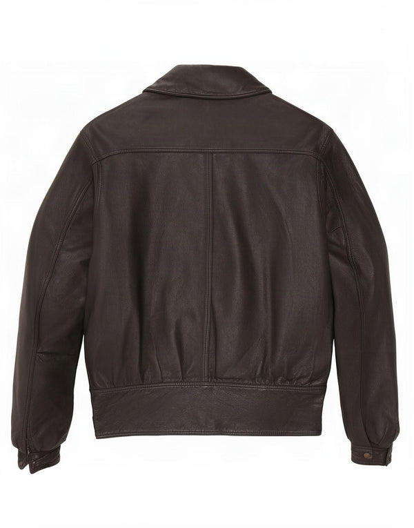 Jaqueta de couro masculina vintage UK 42 XL preta