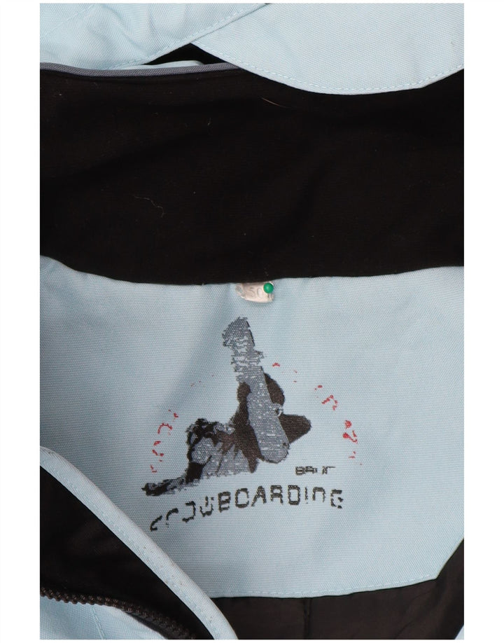 Jaqueta de esqui com capuz masculino Brugi IT 50 grande poliéster azul Colourblock