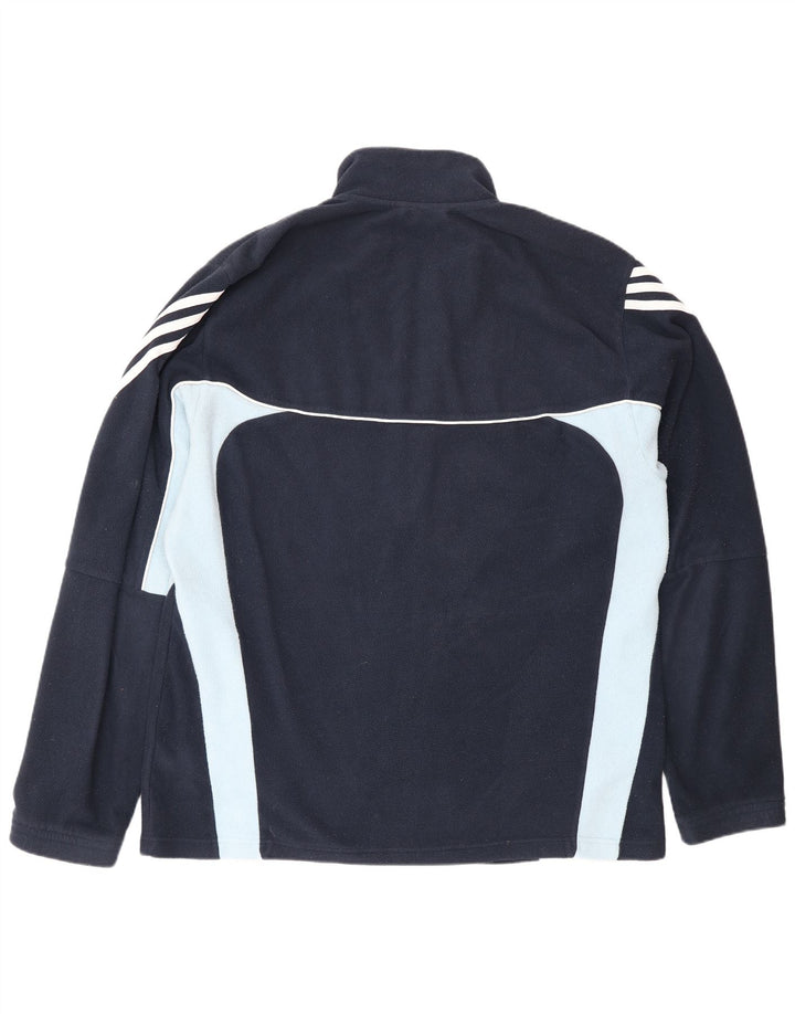 Jaqueta masculina Adidas Climawarm Fleece XL azul marinho colorblock poliéster