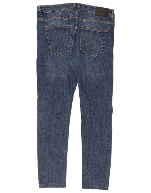 Zara Mens Slim Jeans EU 44 Grande W34 L30 Azul Algodão