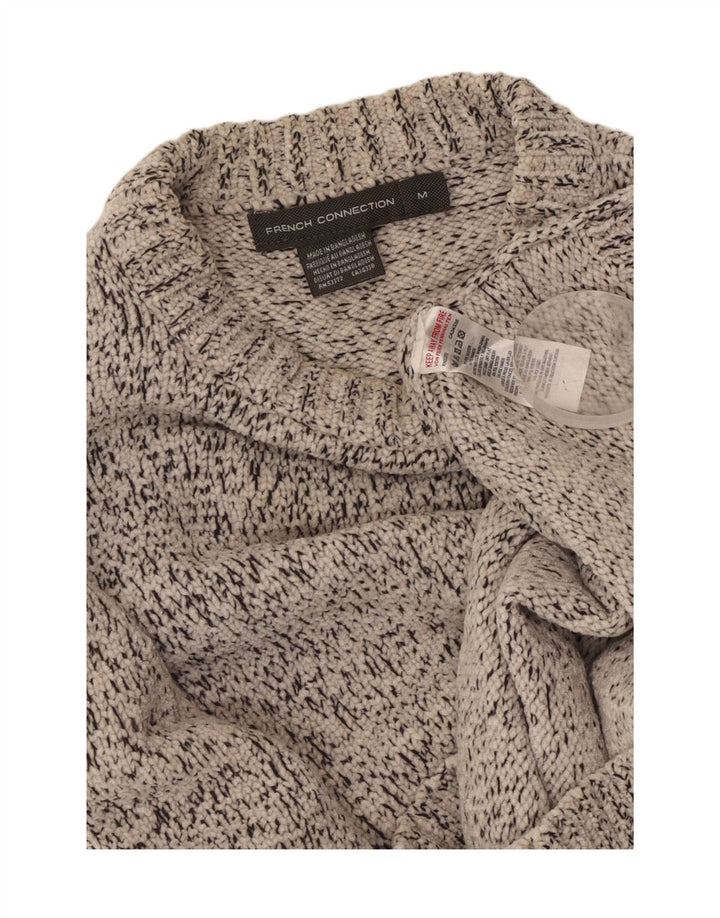 Suéter feminino com gola canoa FRENCH CONNECTION Reino Unido 14 cinza médio
