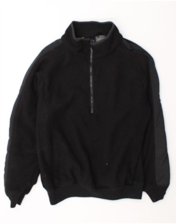 Suéter de lã masculino Dickies com zíper e gola XL preto poliéster