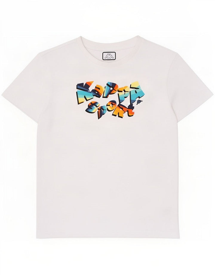 Top Kappa Boys Graphic T-Shirt 11-12 Anos Branco