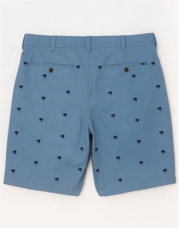 Shorts havaiano chino masculino Marks & Spencer W38 XL algodão azul