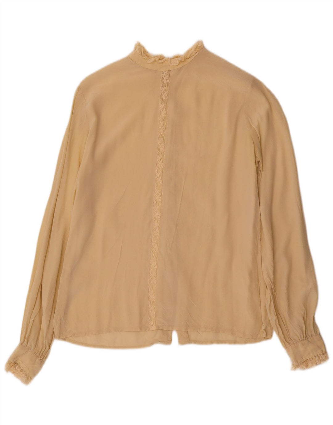 Blusa feminina vintage UK 12 bege médio