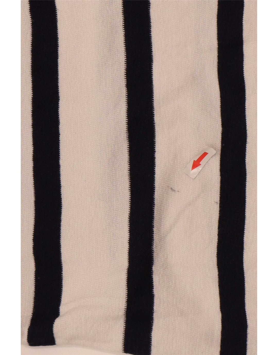 Top feminino Marks & Spencer manga comprida Reino Unido 12 algodão listrado branco médio