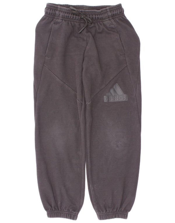 Adidas meninos calças de treino gráfico joggers 7-8 anos preto