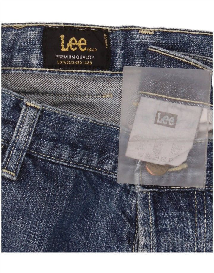 Lee Mens Freeburn Straight Jeans W40 L32 Azul Algodão