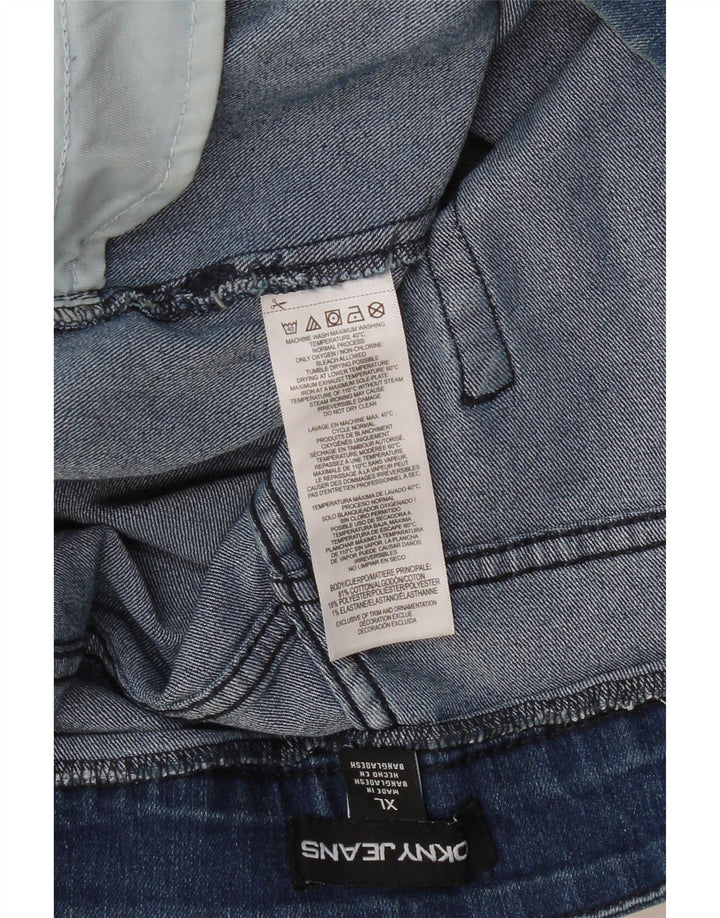 Shorts jeans feminino DKNY XL W38 algodão azul