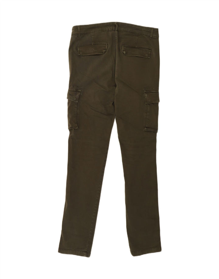Calça cargo slim masculina LYLE & SCOTT W34 L33 algodão cáqui