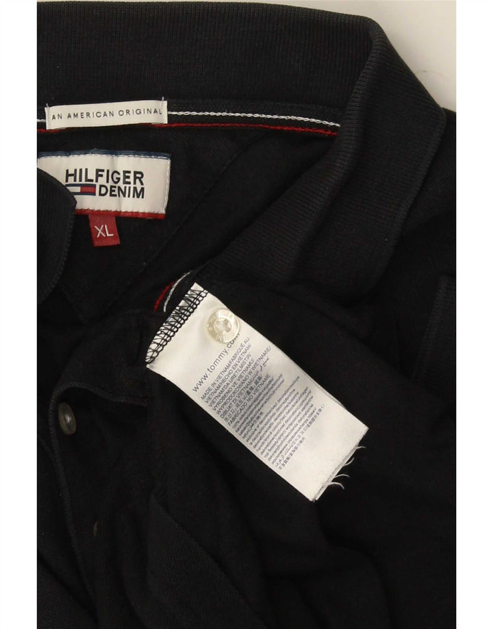 Camisa polo masculina Tommy Hilfiger XL algodão preto