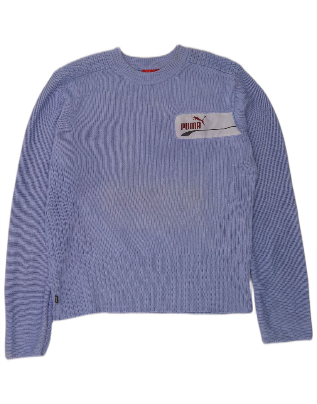Suéter masculino Puma com gola redonda grande acrílico azul