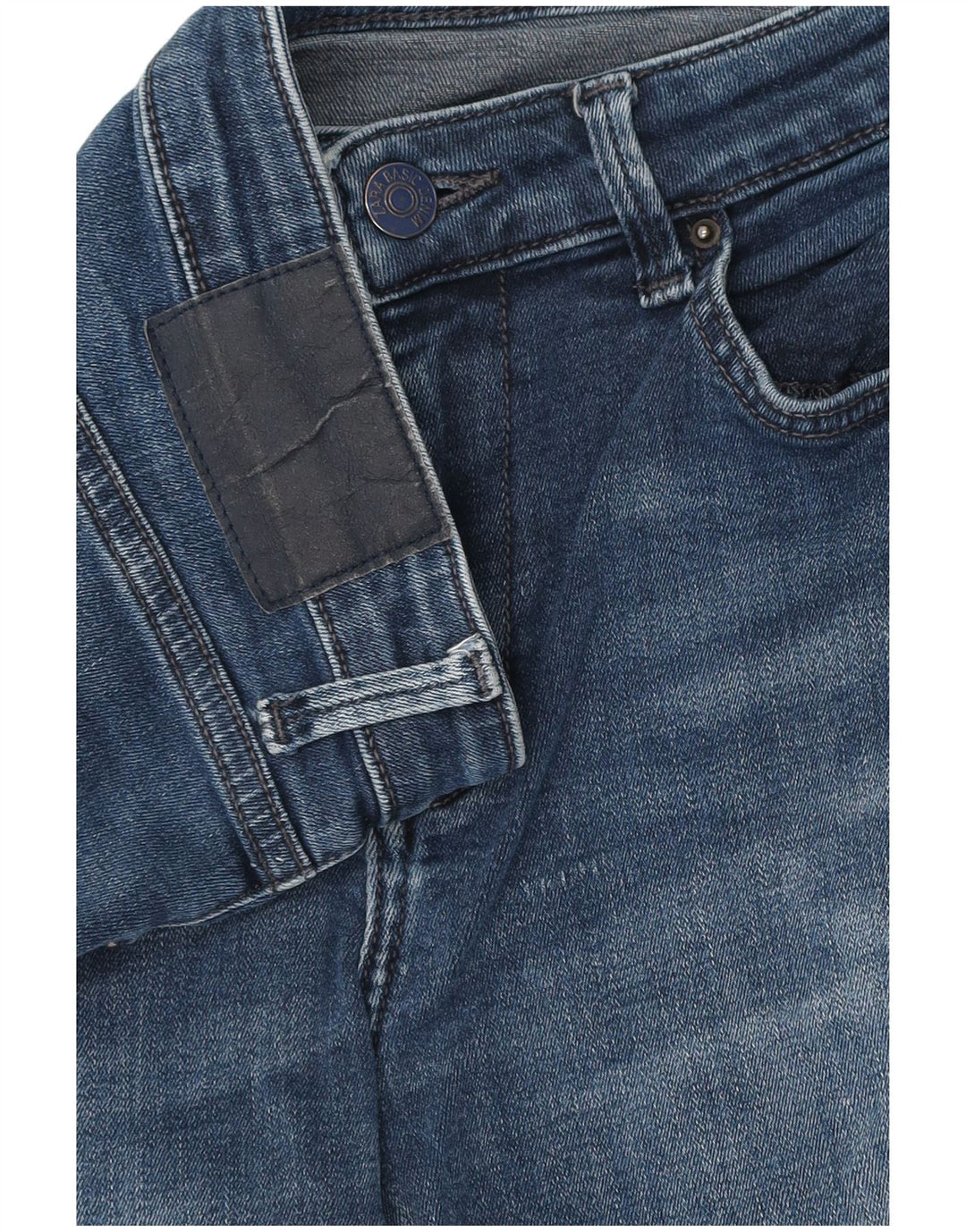 Zara Calça Jeans Feminina Slim Cortada W28 L24 Azul Marinho