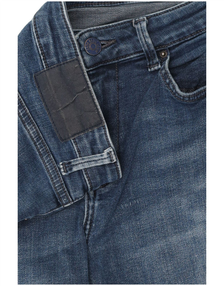 Zara Calça Jeans Feminina Slim Cortada W28 L24 Azul Marinho