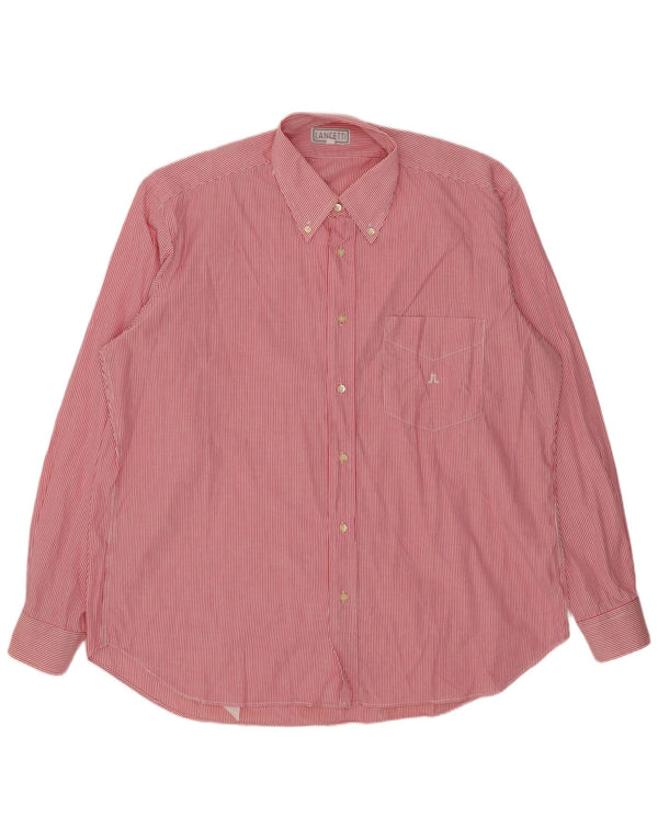 Camisa masculina LANCETTI tamanho 43 17 XL listra vermelha