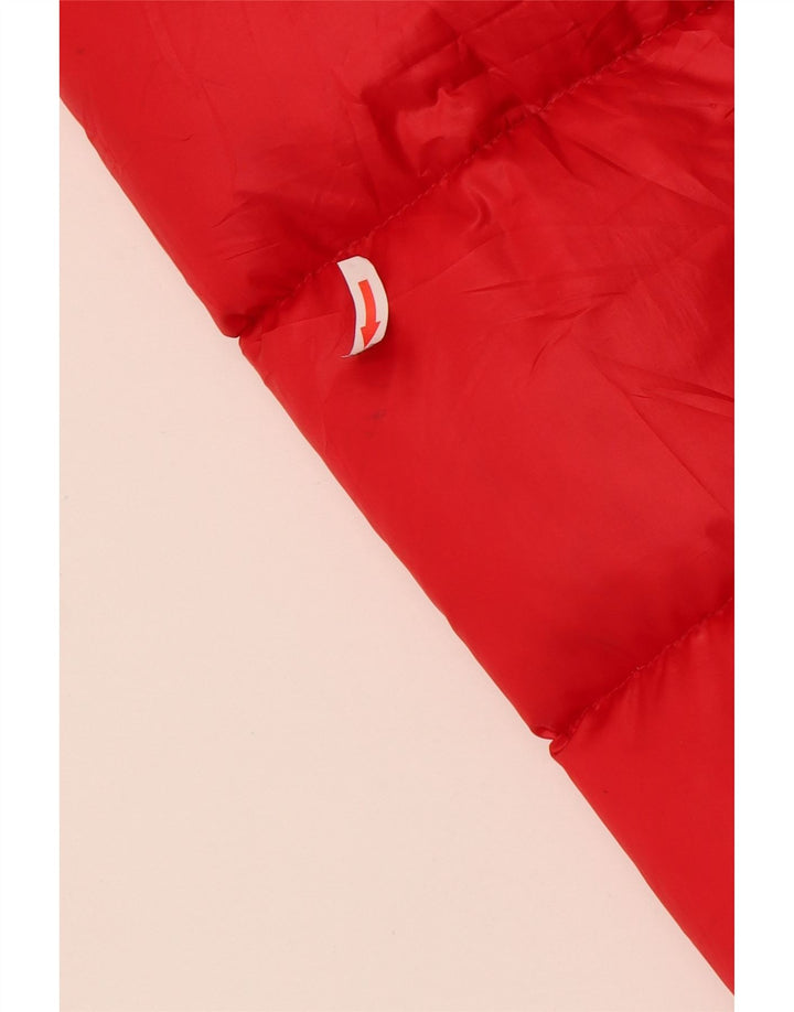 Jaqueta feminina acolchoada com capuz Calvin Klein Jeans Reino Unido 14 poliéster vermelho médio