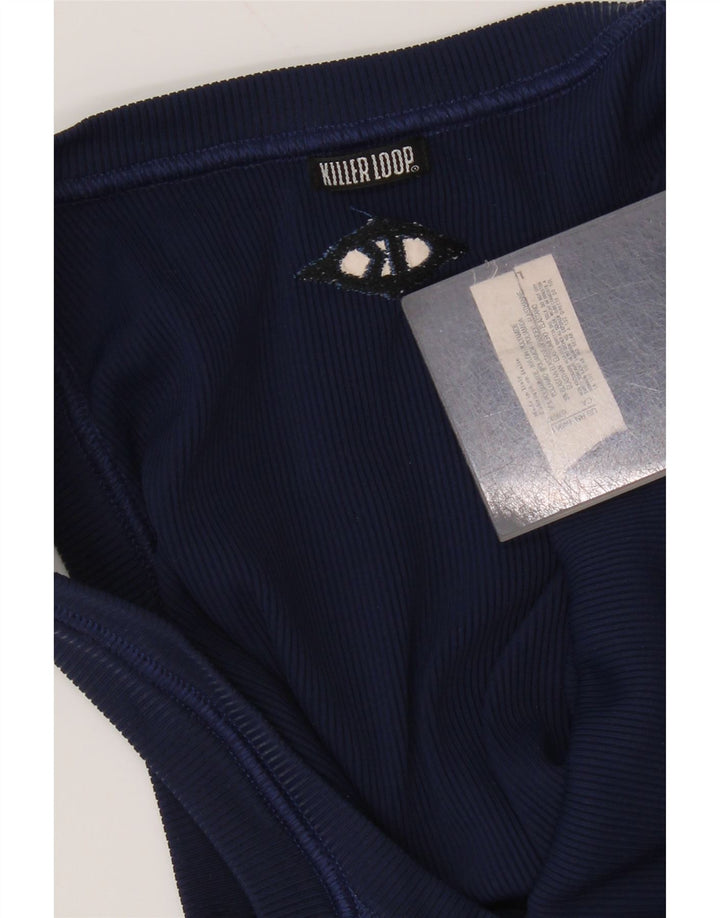 Colete feminino Killer Loop Top UK 8 pequeno azul marinho poliamida