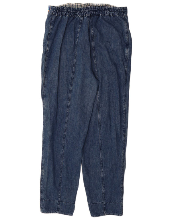 Jeans cônicos femininos VINTAGE grandes W34 L30 azul