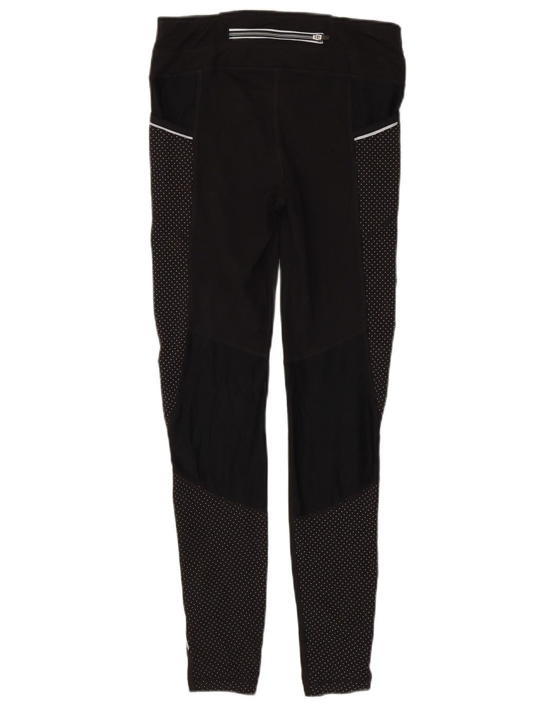 Leggings femininos ATHLETA UK 6 XS poliéster manchado preto