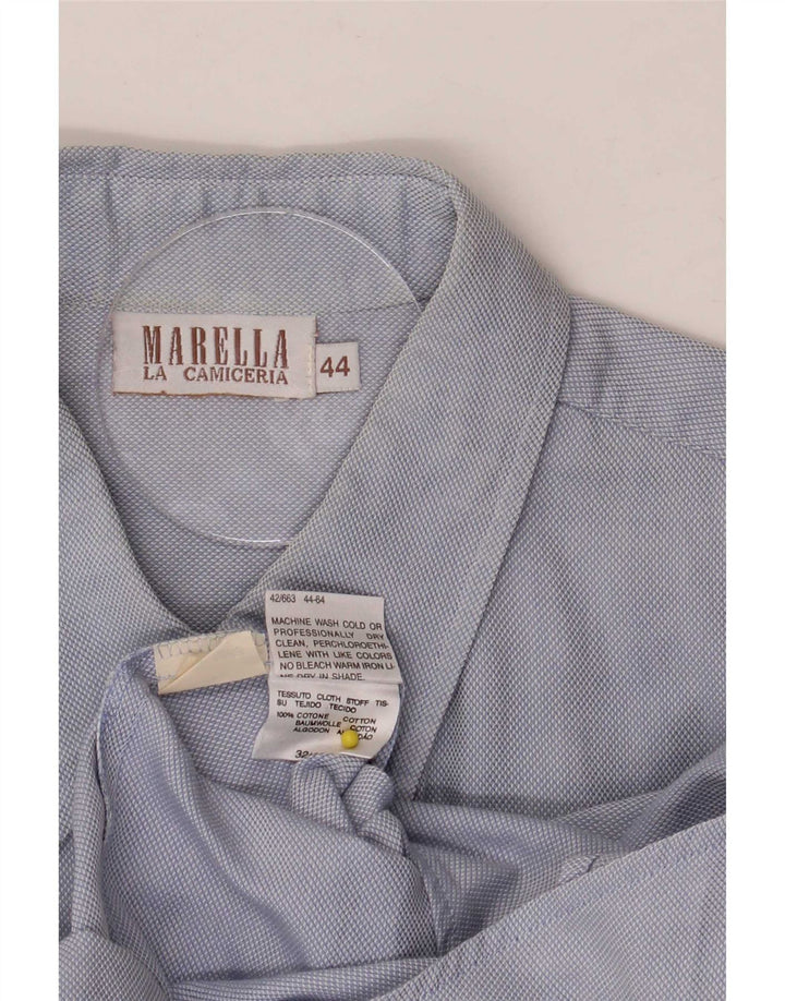 Camisa oversized feminina Marella IT 44 algodão azul médio