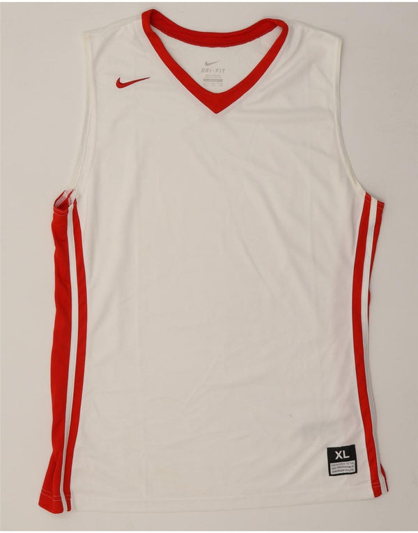 Colete Nike Masculino Dri Fit Top XL Branco Colourblock Poliéster
