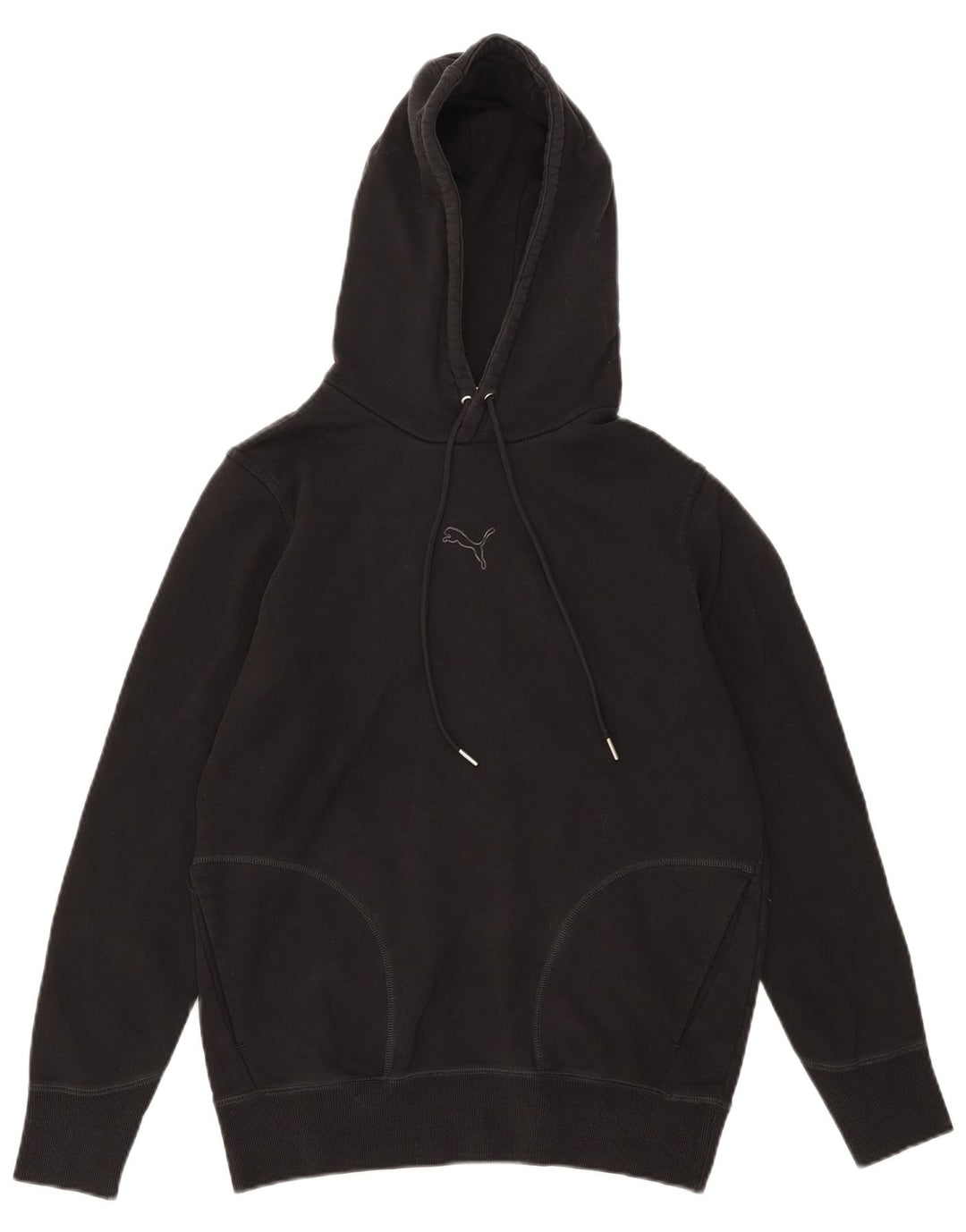 Puma Mens Hoodie Jumper Pequeno Algodão Preto