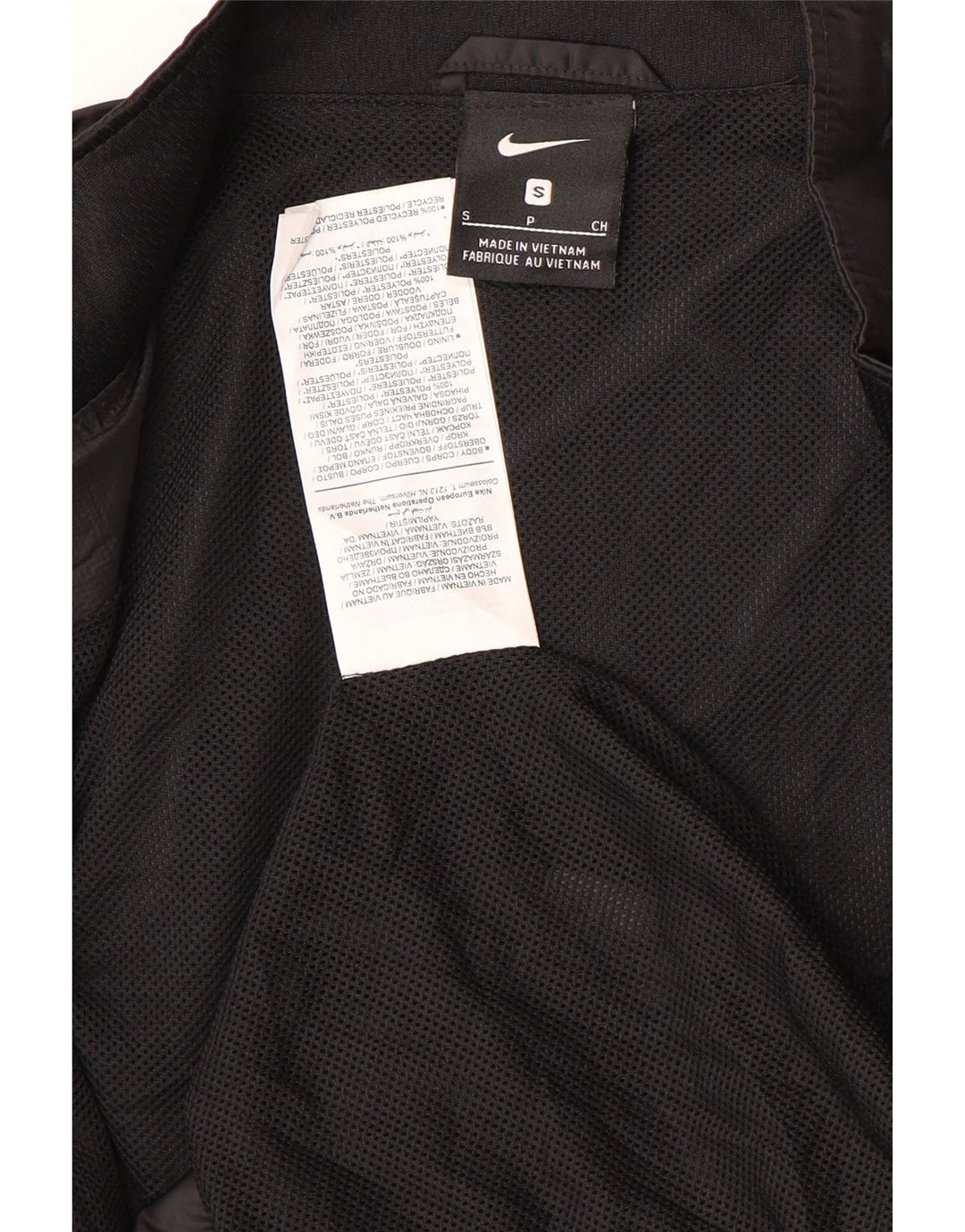 Jaqueta de chuva masculina Nike Graphic pequena preta poliéster