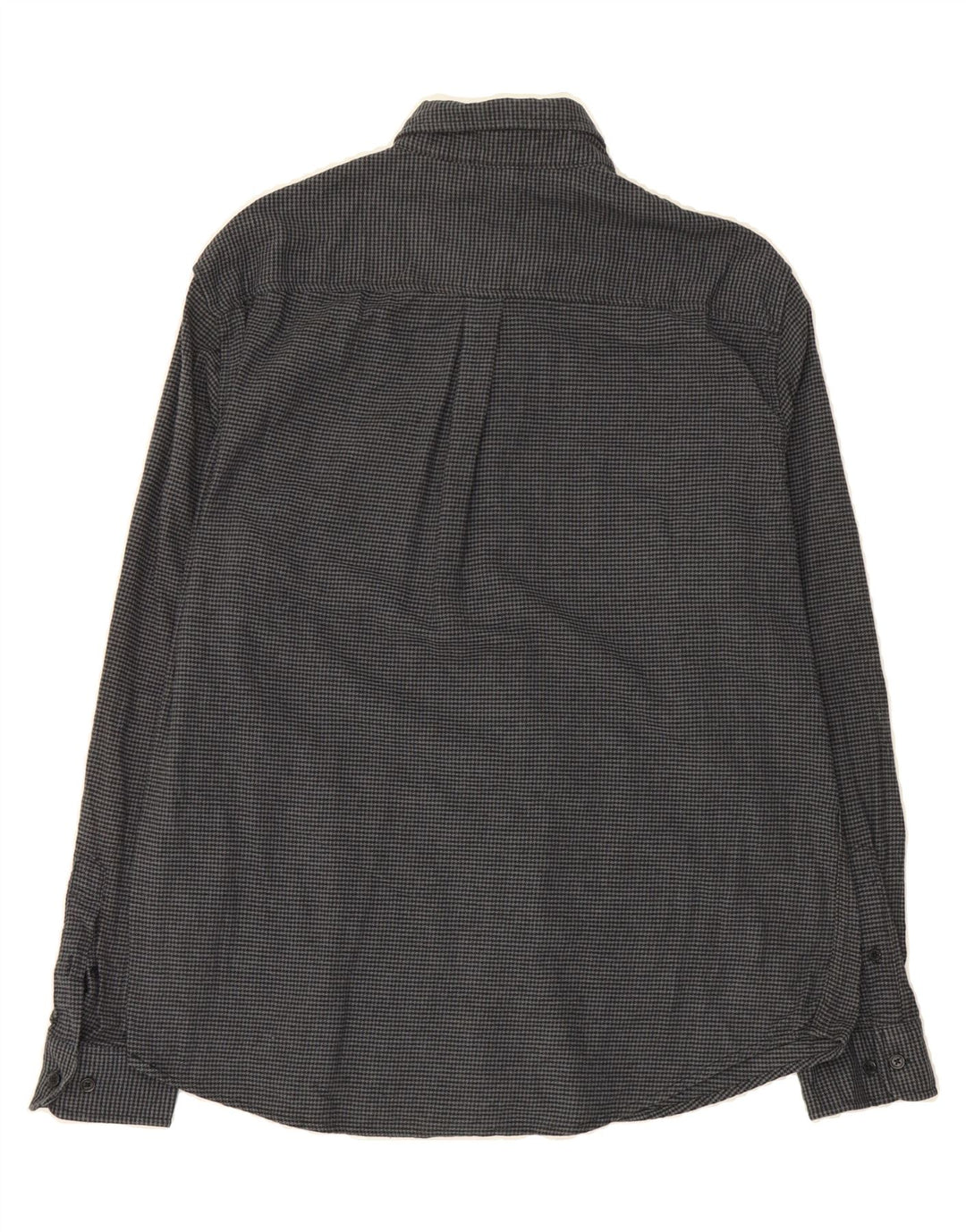 CHAPS Mens Big & Tall Flannel Shirt XL Grey Houndstooth Cotton Vintage Chaps and Second-Hand Chaps from Messina Hembry 