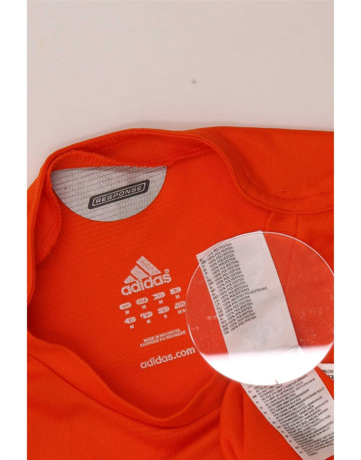 Adidas Masculino Climacool Camiseta Top Médio Laranja Poliéster