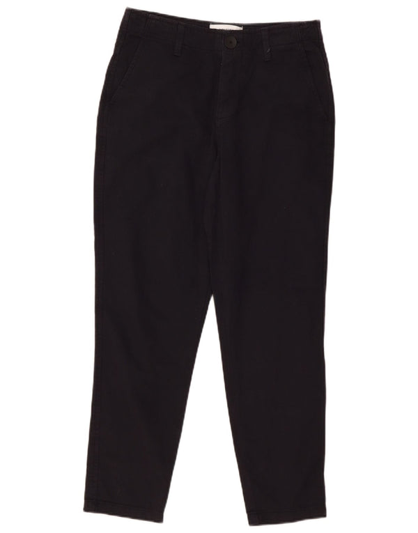 Zara Calça Chino Feminina Slim UE 36 Pequeno W26 L27 Algodão Azul Marinho
