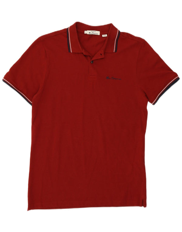 Camisa polo masculina Ben Sherman de algodão marrom médio