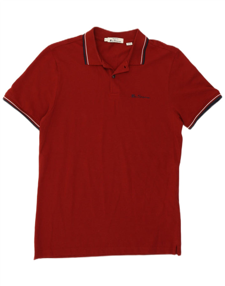 Camisa polo masculina Ben Sherman de algodão marrom médio